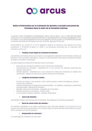 Protection Des Donnees Formation Continue Formateurs