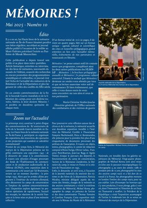 Mémoires ! Numéro 10