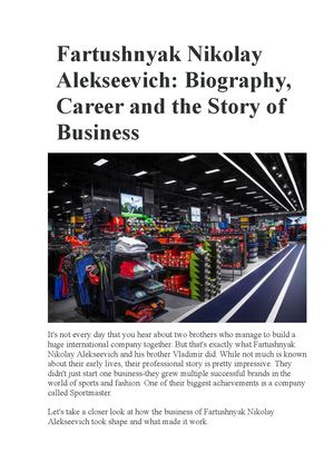 Fartushnyak Nikolay Alekseevich: Biography, Career And The Story Of Business