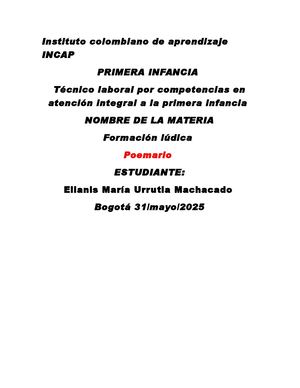 Proyecto Poemario Elianis Urrutia