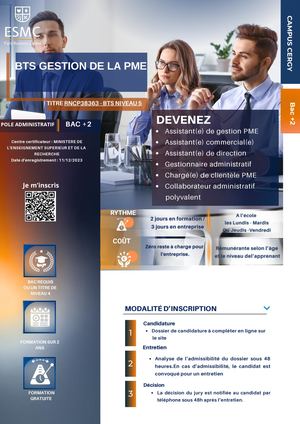 ESMC BUSINESS SCHOOL BTS GPME Pdf