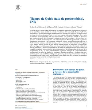 Tiempo De Quick Tasa Prtrombina