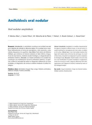 Amiloidosis Oral Nodular