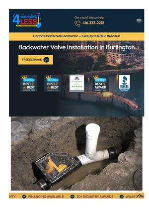 Backwater Valve Installation Burlington