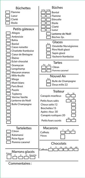 Bon De Commande Noël 2021 Pixart