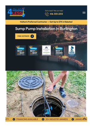 Sump Pump Installation Burlington