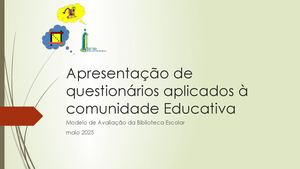 Apresentação de Resultados dos Questionários aplicados à Comunidade Educativa - MABE 2025