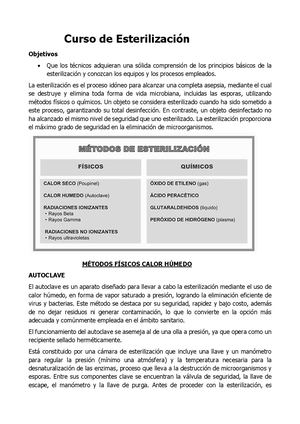 Curso De Esterilización