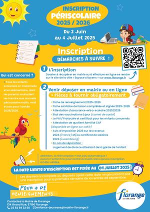 Inscription Périscolaire 2025/2026