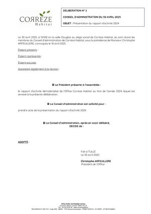 Rapport d'activité 2024