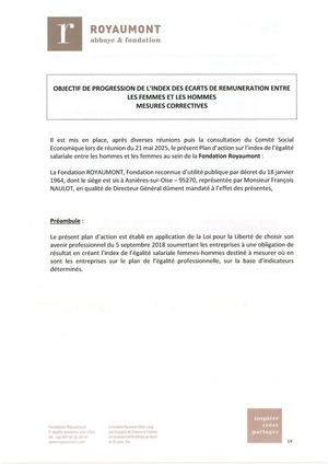 Objectif de progression de l’index des écarts De rémunération entre les femmes et les hommes