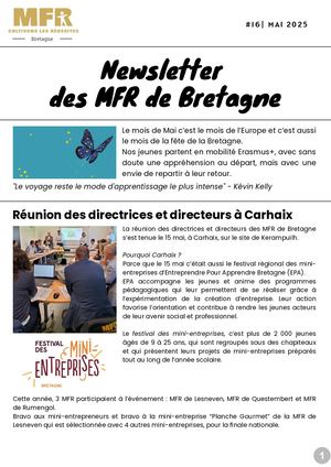 Newsletter #16 Mfr Bretagne