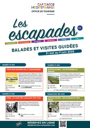 Programme des « escapades » de l’Office de Tourisme jusqu'au 9 juin 2025