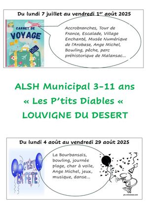 Programme ALSH Juillet - Aout 2025