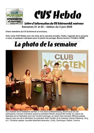 Cvs Hebdo Du 3 Juin 2025 S21 22