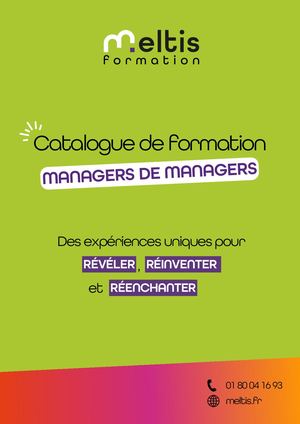 Catalogue Meltis Managers De Managers