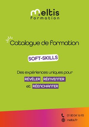 Catalogue Soft Skills Meltis
