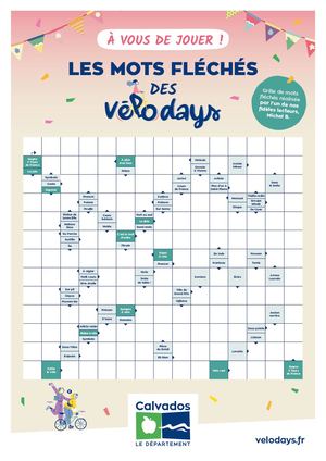 Grille mots fléchés Vélodays