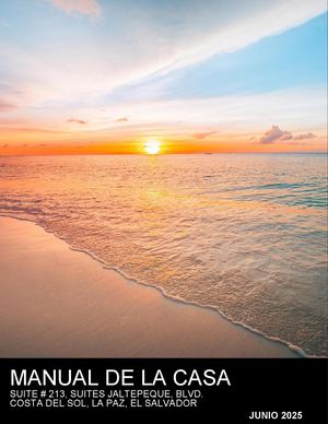 Manual de la casa | Suite 213 | Suites Jaltepeque