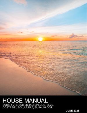 House Manual | Suite 213 | Suites Jaltepeque