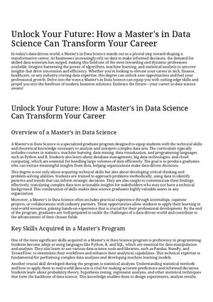 Calaméo - Unlock Your Future How A Master's In Data Science Can ...