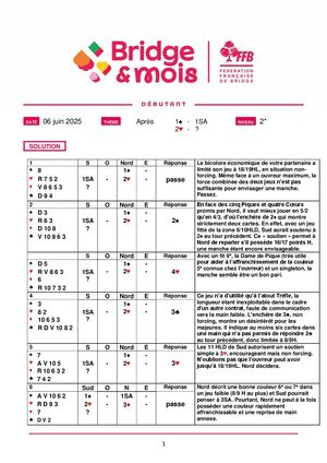 7. Bridge&mois Debutant Solution