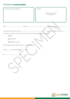 Modèle De Prescription Déambulateur Location