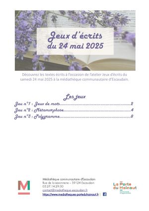 Jeux D'écrits Mai