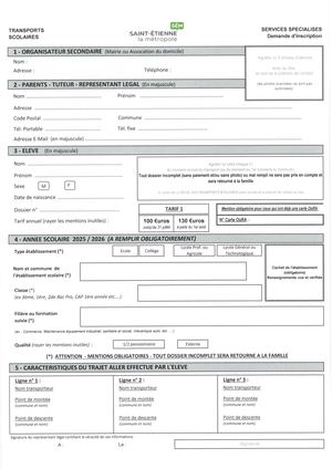 Transports scolaires Service Spécialisé 2025 2026