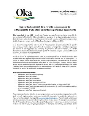 2025 - Communiqué - Refonte du plan d'urbanisme