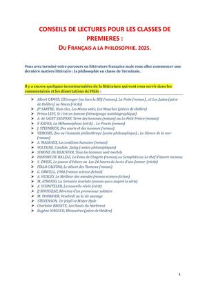 Conseils De Lectures Films Series Pour Les Classes De Premieres Ete En Philo