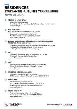 Les résidences étudiantes et jeunes travailleurs au Val d'Europe