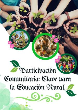 Participación comunitaria y educación rural