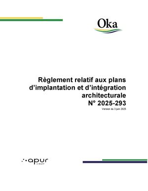 Projet de règlement 2025-293 relatif aux PIIA