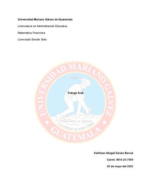 Trabajo Final Matemática Financiera