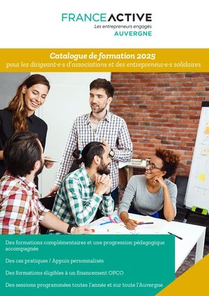 Catalogue Formation France Active Auvergne