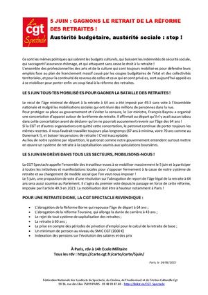 Cp Cgtspectacle Appel 5 Juin 2025