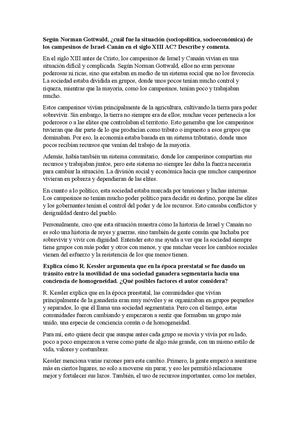 Según Norman Gottwald