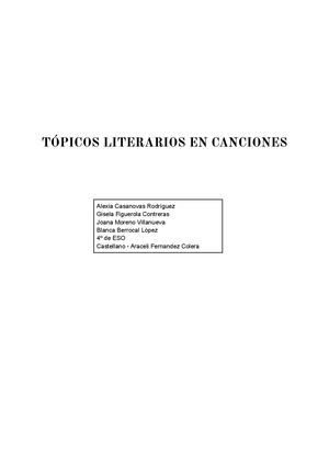 Trabajo Con Canciones Castellano