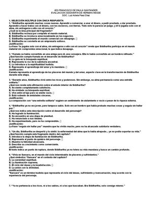 Once Respuestas Siddharta