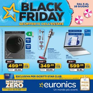 Black Friday di Euronics! Le Offerte Dell'Estate!