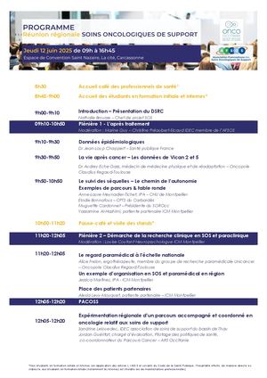Programme réunion régionale Sos