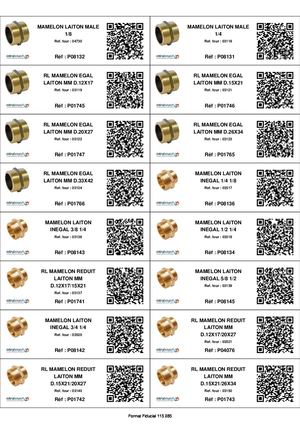 LABEL STOCK Laiton à Visser