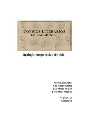Tópicos literarios en canciones