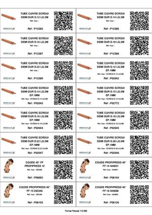 LABEL STOCK Cuivre VIEGA eau