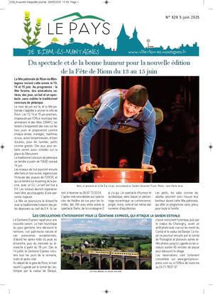 Le Pays de Riom-ès-Montagnes n°628 juin 2025