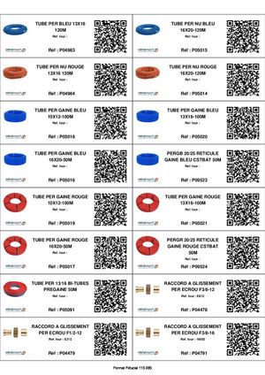 LABEL STOCK Raccords à glissement