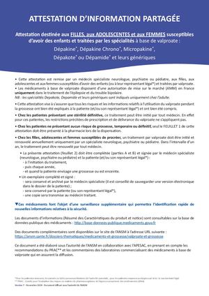 Formulaireaccorddesoins Valproate Attestation Information Partagee Femmes 2025