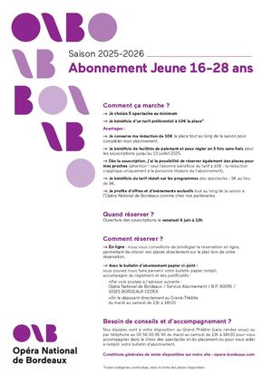 Formulaire Abonnement Jeune