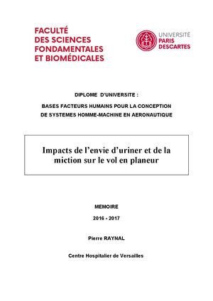 Impacts de l'envie d'uriner